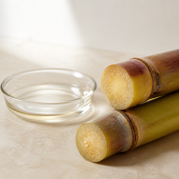 Sugar cane and glycolic acid